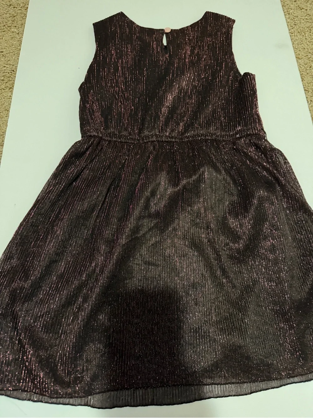 Gymboree Girls Metallic Plum Sleeveless Party Dress